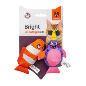 Cat Toys for Summer - Sperm Whales with Clown Fish