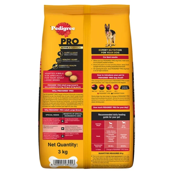 Pedigree PRO Dry Dog Food - Adult Dogs Large Breed (18+ Months) - Image 3