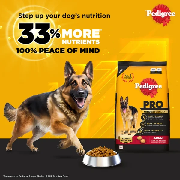 Pedigree PRO Dry Dog Food - Adult Dogs Large Breed (18+ Months) - Image 4