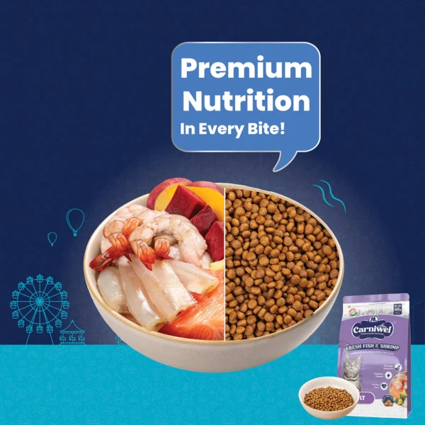 Carniwel Fresh Fish & Shrimp Dry Cat Food, Adult - Image 6
