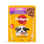 Pedigree Puppy, Wet Dog Food, Lamb Flavor Chunks in Gravy,
