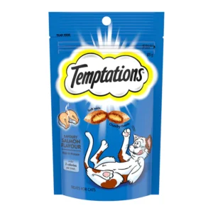 Temptations Cat Treats Savory Salmon Flavor - 85g Pack of 4