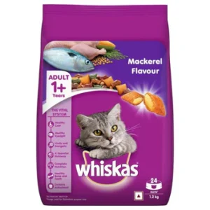 Whiskas Adult Dry Cat Food  (+1 year), Mackerel Flavour