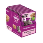 Whiskas Wet Cat Food Adult (+1 year), Salmon in Gravy