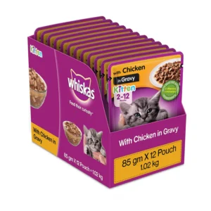 Whiskas Wet Cat Food Kitten (2-12 months), Chicken in Gravy