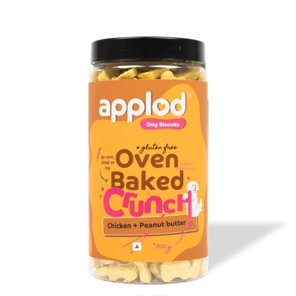 Applod Crunch-a-Licious Gluten Free Chicken and Peanut Butter Dog Biscuits - 800Gm