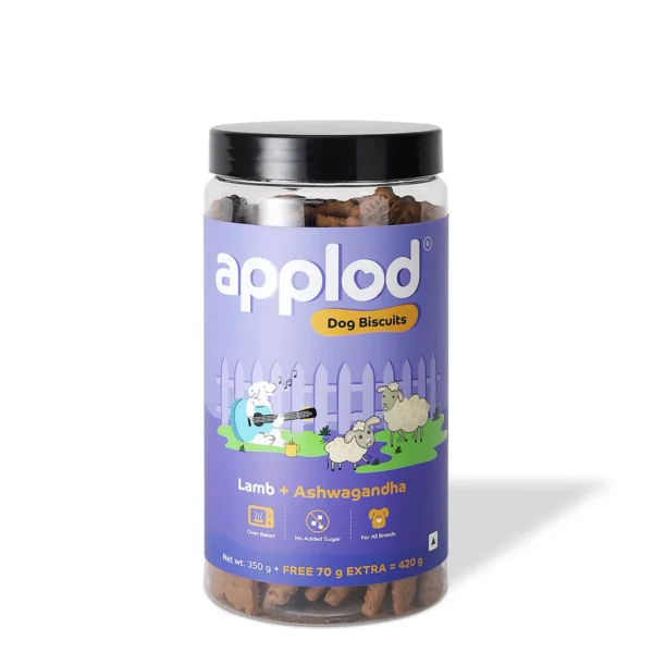 Applod Lamb Dog Biscuit With Ashwagandha 385 gm - Pack of 5