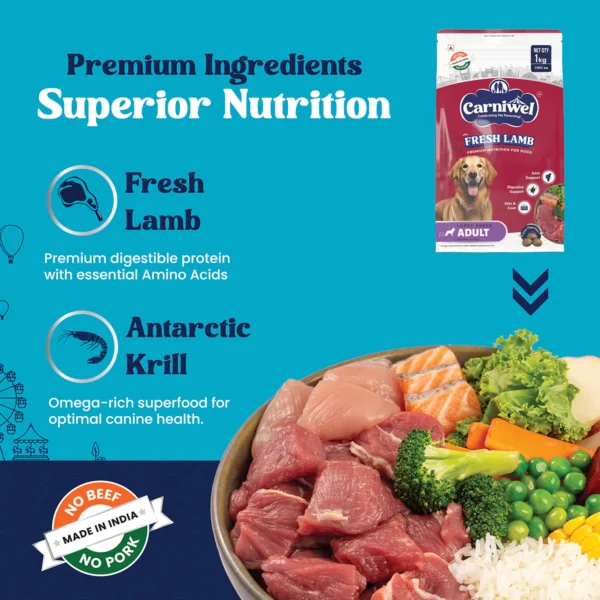 Carniwel Fresh Lamb Dry Dog Food for Large Breed, Adult - Image 3