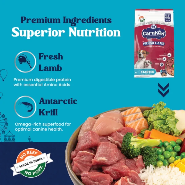 Carniwel Fresh Lamb Dry Dog Food for Starter - Image 3