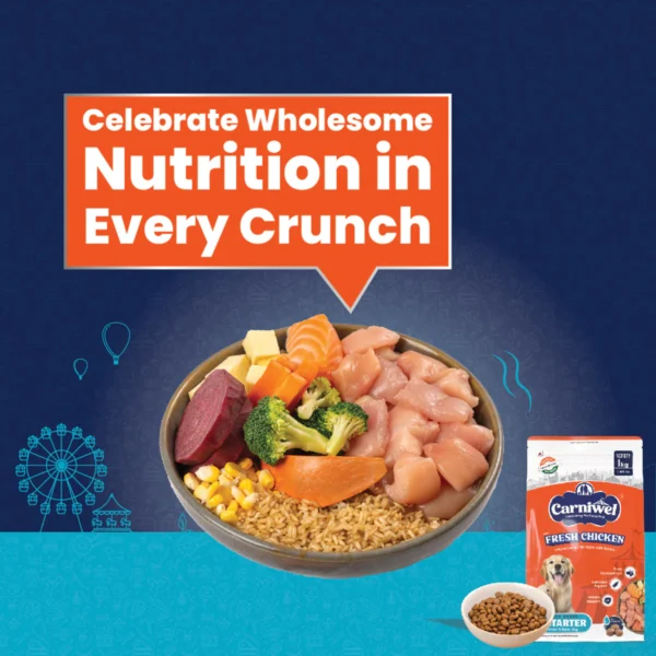Carniwel Fresh Chicken Dry Dog Food for Large Breed, Starter - Image 4